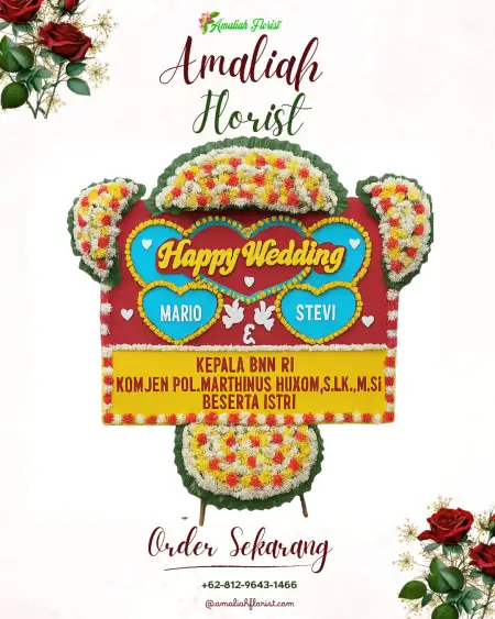 Papan Bunga Pernikahan Sangkaragung